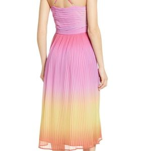 Leith Nordstrom Ombré Gradient Pink Lemonade Dress with accordion pleats